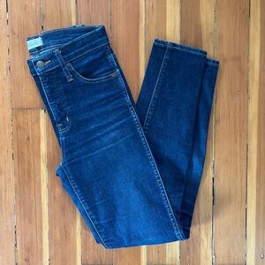 Madewell dark wash skinny jeans